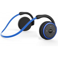 Small Bluetooth Headphones Wrap Around Head - Sports Wireless Headset with Built in Microphone and Crystal-Clear Sound, Foldable and Carried in The Purse, and 12-Hour Battery Life, Blue Small Bluetooth Headphones Wrap Around Head - Sports Wireless Headset with Built in Microphone and Crystal-Clear Sound, Foldable and Carried in The Purse, and 12-Hour Battery Life, Blue