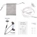 Earphones XINLIANG Wired Earbuds with Microphone &amp; Volume Control in-Ear Headphones with Magnetic, Bass Driven 3.5 mm Earbuds for iOS and Android Smartphones, Laptops, MP3, Gaming, Walkman (Black)