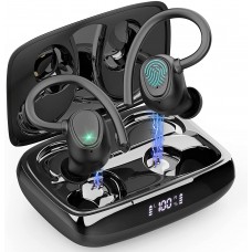 Wireless Earbud, Bluetooth 5.1 Headphones Sport Wireless Bluetooth Earphones in Ear Noise Cancelling Earbud with Mic Deep Bass, Earhooks Ear Buds IP7 Waterproof 48H Headset for Running Gym[2021 New]